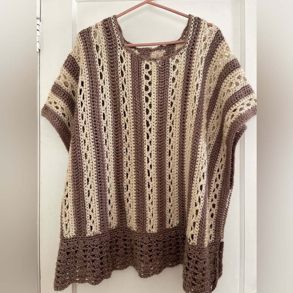 Crochet handmade poncho